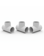 3-Pk 2" Sch-40 PVC Tee 3-Way Pipe Fittings NSF ASTM D2466 Slip/Socket SxSxS
