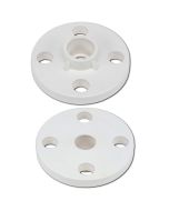1 in. White PVC SCH-40/80 TS Flange ASTM D2466/D2467 Socket-Type High Pressure Pipe Fittings (Set of 2)