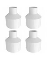 4-Pk 1-1/2 x 1/2 in. Schedule 40 PVC Reducing Coupling NSF SCH40 Pipe Fittings