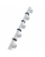 SCH-40 Manifold 1/2" FNPT Inlet, 1/2" FNPT Outlet, 5-Port Open, ASTM D2466 Modular PVC Fitting Kit