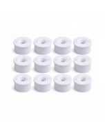 12-PK 1-1/4 in. PVC Caster Insert Fittings - ASTM SCH40 Furniture-Grade w/ 1.25" Spigot Connection