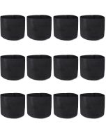 12-Pack 247Garden 3-Gallon Basic Black Fabric Pots/Grow Bags 200GSM No Handles 9H x 10D BPA-Free