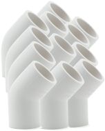 12-Pack 3/4 in. Schedule 40 PVC 45-Degree Elbow Fittings NSF Pipe Fitting SCH40 ASTM D2466