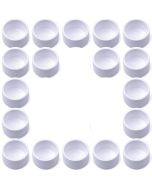 18-Pk 3/4 in. PVC End Caps ASTM SCH40 Furniture-Grade Fittings