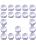 20-Pk 3/4 in. PVC End Caps ASTM SCH40 Furniture-Grade Fittings