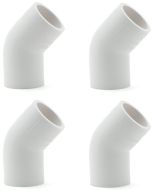 4-Pk 1/2 in. Schedule 40 PVC 45-Degree Elbows NSF/ASTM Pipe Fittings SCH40 ASTM D2466