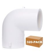 320pcs 1/2 in. Schedule 40 PVC 90-Degree Elbow NSF Pipe Fitting (Socket) SCH40 ASTM D2466