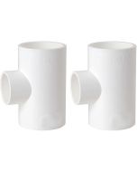 2-Pack 1" x 3/4" SCH-40 PVC Reducing Tee NSF ASTM D2466 Pipe Fittings 1 x 1 x 3/4 in. SxSxS