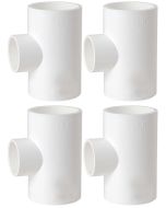 4-Pack 1" x 3/4" SCH-40 PVC Reducing Tee NSF ASTM D2466 Pipe Fittings 1 x 1 x 3/4 in. SxSxS