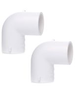2-Pack 1-1/2 in. Schedule 40 PVC 90-Degree Elbow Pipe Fitting NSF SCH40 ASTM D2466 1.5" 90°