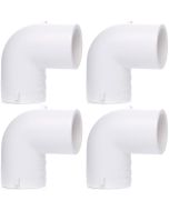 4-Pack 1-1/2 in. Schedule 40 PVC 90-Degree Elbow Pipe Fitting NSF SCH40 ASTM D2466 1.5" 90°
