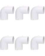 6-Pack 1-1/2 in. Schedule 40 PVC 90-Degree Elbow Pipe Fitting NSF SCH40 ASTM D2466 1.5" 90°