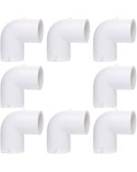 8-Pack 1-1/2 in. Schedule 40 PVC 90-Degree Elbow Pipe Fitting NSF SCH40 ASTM D2466 1.5" 90°