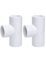 2-PK 1-1/4 in. Schedule 40 PVC Tee 3-Way Pipe Fitting NSF SCH40 ASTM D2466 1.25" T