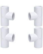 4-PK 1-1/4 in. Schedule 40 PVC Tee 3-Way Pipe Fitting NSF SCH40 ASTM D2466 1.25" T