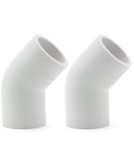 2-Pack 1" 45-Degree SCH-40 PVC Fittings, Plumbing Grade NSF-PW UPC ASTM ANSI D2466