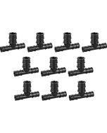 10-Pack 1/2" x 1/2" x 3/4" PEX-A Expansion Tee PPSU Plastic Fitting ASTM F1960 NSF
