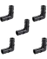 5-Pack 1/2" PEX-A Expansion 90° Elbow PPSU Plastic Fitting ASTM F1960 NSF