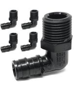 5-Pack 1/2" PEX-A x MPT 90° Male Elbow Adapter PPSU Plastic Expansion PEX Fitting ASTM F1960 NSF