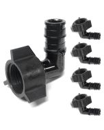 5-Pack 1/2" PEX-A Swivel FPT 90° Female Elbow Adapters PPSU Plastic Expansion Fittings ASTM F1960 NSF
