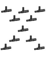 10-Pack 3/4" x 1/2" x 1/2" PEX-A Tee Cold Expansion PPSU Plastic Pex Fitting ASTM F1960 NSF 