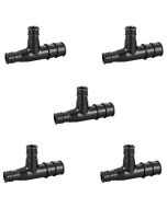 5-Pack 3/4" x 1/2" x 1/2" PEX-A Tee Cold Expansion PPSU Plastic Pex Fitting ASTM F1960 NSF 