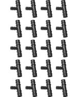 20-Pack 3/4" x 3/4" x 1/2" PEX-A Tee ASTM F1960 PPSU Plastic Cold Expansion PEX Fitting