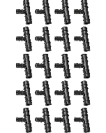 20-Pack 3/4" x 3/4" x 1" PEX-A Tee ASTM F1960 PPSU Plastic Cold Expansion PEX Fitting
