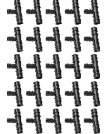 25-Pack 3/4" x 3/4" x 1" PEX-A Tee ASTM F1960 PPSU Plastic Cold Expansion PEX Fitting