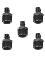 5-Pack 3/4" PEX-A x MPT Male Adapters PPSU Plastic Cold Expansion Fittings ASTM F1960 NSF