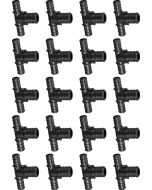 20-Pack 1/2" x 1/2" x 3/4" PEX Tee, PPSU ASTM F2159 Fitting
