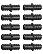 10-Pack 1/2 in. PEX-B Barb Couplings Plastic PPSU PEX Crimp Fittings for Hot/Cold Water PEX Pipe System NSF F2159