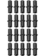 20-Pack 1/2 in. PEX-B Barb Couplings Plastic PPSU PEX Crimp Fittings for Hot/Cold Water PEX Pipe System NSF F2159