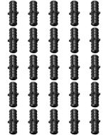 25-Pack 1/2 in. PEX-B Barb Couplings Plastic PPSU PEX Crimp Fittings for Hot/Cold Water PEX Pipe System NSF F2159