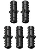 5-Pack 1/2 in. PEX-B Barb Couplings Plastic PPSU PEX Crimp Fittings for Hot/Cold Water PEX Pipe System NSF F2159