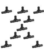 10-Pack 1/2 in. PEX-B Barb Tee Crimp/Clamp Plastic Fitting for Hot/Cold Water PEX Pipe System NSF PPSU ASTM F2159