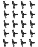20-Pack 1/2 in. PEX-B Barb Tee Crimp/Clamp Plastic Fitting for Hot/Cold Water PEX Pipe System NSF PPSU ASTM F2159