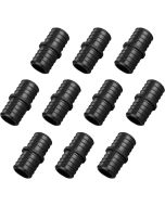10-Pack 1 in. PEX Crimp Couplings Plastic Barb PEX-B Fittings for Hot/Cold Water Pipe Line ASTM F2159