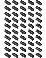 50-Pack 1 in. PEX Crimp Couplings Plastic Barb PEX-B Fittings for Hot/Cold Water Pipe Line ASTM F2159