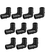 10-Pack 1 in. PEX Crimp Elbows 90-Degree PPSU Plastic Barb Fittings ASTM F2159 NSF