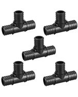 5-Pack 1 in. PEX Crimp Tee Fitting Plastic PPSU ASTM F2159 NSF