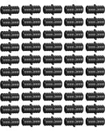 50-Pack 3/4" PEX Crimp Couplings PPSU ASTM F2159 NSF Tube Fittings