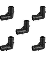 5-Pack 3/4 in. Plastic PEX-B Barb 90-Degree Elbows Crimp Fittings