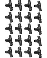 20-Pack 3/4" PEX Crimp Tee PPSU Plastic ASTM F2159 PEX-B Fittings NSF