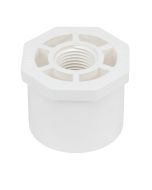 2 x 1-1/2 in. Schedule 40 PVC Female Reducing Ring/Reducer Bushing Pipe Fitting NSF SCH40 ASTM D2466 2" Spigot x 1.5" FNPT
