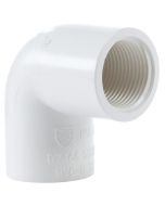 1-1/2 in. SCH40 PVC 90-Degree Female-Threaded Elbow NSF ASTM D2466 Pipe Fitting 1.5" Socket x FPT