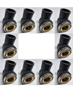 3/4 in. SCH80 PVC 90-Degree Female Elbow w/Brass Threaded Fitting NSF ASTM D2467 PVC Slip x FPT Brass Connector 10-Pack