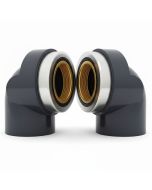 3/4 in. SCH80 PVC 90-Degree Female Elbow w/Brass Threaded Fitting NSF ASTM D2467 PVC Slip x FPT Brass Connector 2-Pack