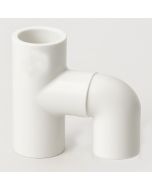 1-1/2 in. PVC SCH-40 H-Type 2-Port Manifold w/ Modular Design & Adjustable 360-Degree Direction NSF ASTM D2466 2-Piece Fitting Kit S x S x S