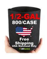 Wholesale 1/2-Gallon 800/Case Basic Aeration Fabric Pots/Plant Grow Bags, Black, 200GSM, 6H x 5D